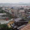 紫陽花と電車と田辺市街を撮影（2020.06.14）