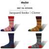 decka Quality socks BRU NA BOINNE デカ ブルーナボインジャガードソックス クローバー柄