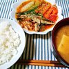 いわしのトマト煮、とうふとなめこのみそ汁