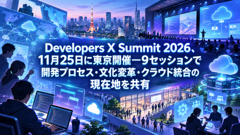 Developers X Summit 2026、11月25日に東京開催―9セッションで開発プロセス・文化変革・クラウド統合の現在地を共有