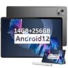 【2023 NEW Android 12 タブレット】 OSCAL PAD13 タブレット 10インチ SIMフリー タブレット GMS認証 RAM14GB+ROM256GB+1TBストレージ拡張 1980*1200解像度 FHD IPSインセルディスプレイ Unisoc T606 8コアCPU 4G-LTE タッチペンに対応 カメラ13MP/8MP 18WPD急速充電+7680mAh+Type-C充電+顔認識+Bluetooth 5.0+GPS+WiFi 2.4G/5G 日本語取扱説明書付き グレー