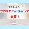 ブログにTwitterって必要なの？　ぶっちゃけどう？　面倒くさい？