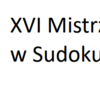 XVI Mistrzostwa Polski w Sudoku Eliminacje インストラクション和訳