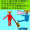 立憲民主党の減税で彼方此方どんどんザクザク削除されて、悲鳴を上げる日本人のアニメーション（５０）