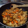 幸運な病のレシピ（ 1601 ）朝：マス、カボチャと厚揚げの煮漬け、味噌汁、マユのご飯