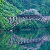新緑の第一只見川橋梁
