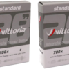 ★5　2個セット Vittoria インナーチューブ 700c 仏式バルブ Standerd inner tube (700×20/28c(バルブ長48mm)) [並行輸入品] 