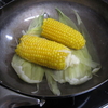 蒸しとうもろこしを試してみました