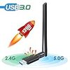 WiFi 無線LAN 子機 USB3.0 1200Mbps 高速度 デュアルバンド 2.4G/5G 802.11ac技術 Windows10/8/7/XP/Vista/Mac対応