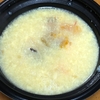 朝ごはんは7&11の「鶏とホタテのダシが効いた海老の中華玉子粥」