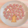 子供と作る簡単かわいい！ホワイトデー・桜が満開！！粘土ベラを使って【ピンクがかわいい桜の木のクッキー】