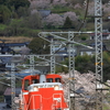 高梁川を渡るDE10 1151牽引の石蟹工臨返空を撮る！