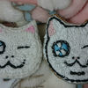 猫の刺繍ブローチ（１３個目）