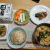 糠床で茄子を漬ける。さばを焼くのに一苦労。野菜味噌汁。モヤシ。玉子かけご飯。その他。