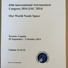 国際会議録新刊案内: 65th International Astronautical Congress 2014 (IAC 2014): Our World Needs Space (Proceedings) ご注文受付