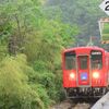 ★緑雨の予土線・務田駅。。。