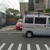 今朝は北九州都市高速にのり、会社の駐車場で、