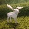 ヘラジカのローポリゴン調ペーパークラフト（無料型紙）low-poly Moose paper craft template