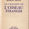 ：MARCEL BRION 『LA CHANSON DE L’OISEAU ÉTRANGER』（ALBIN MICHEL 1958）（マルセル・ブリヨン『異国の鳥の歌』）