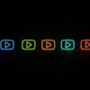 YouTube neon icons (logo)