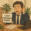 英語が出来ずに困っている