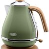 加熱時表面熱くて注意！デザイン重視 デロンギ 電気ケトル  アイコナ・ヴィンテージ KBOV1200J-GR