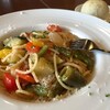 自家菜園で採れた夏野菜のペペロンチーノ