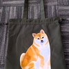 豆柴の巾着トートバッグ＆ポーチを作ってみた