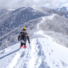 雪の日白山を目指して