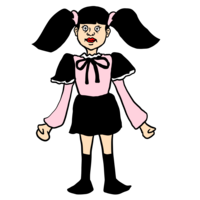 かわいい量産型女子 のイラスト