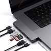 Satechi USB-C Proハブ Max 8in2 (スペースグレイ) USB4 HDMI USB-A/Cデータ イーサネット SD 音声ジャック (2021 MacBookPro 14/16インチなど対応)