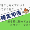 初年度の確定申告出す？出さない？