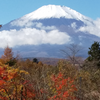 紅葉と富士山