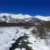 白馬村、白馬大橋からの冬景色が絶景。