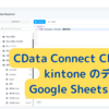 CData Connect Cloud でkintone のデータをGoogle Sheets に連携