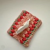 お花ティッシュケースを編みました。