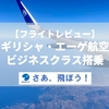【フライトレビュー】ギリシャ・エーゲ航空のビジネスクラスに搭乗！