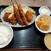 西川口の「あおき食堂」でチーズ入りかつと串かつとカニクリームコロッケ定食を食べました★