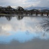 (長坂）　雪の京都　　　嵐山