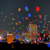 カラフルな夜空のフィナーレイベント：Celebration Night -スカイランタンと花火の夜祭り-＠富山城址公園【富山駅路面電車南北接続開業日・その３】