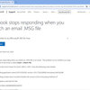 「Outlook」アプリが応答不能に：回避策も提示