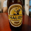 旧市街でHALIDAビール（夏の旅、北へ南へ時々台風；その77）