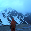 剱澤小屋より下山。番の雷鳥に出遭う