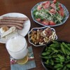  休日のビール