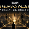 【中小企業の組織マネジメント実践篇】  ～戦略を実行し、社員と会社がともに成長する仕組みをつくる～  第1章　組織が機能するための基本を理解する  第2回　組織とは何のためにあるのか  ～人を集めるだけでは、組織にはならない～