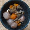 にんじんとなすとこんにゃくとウズラ卵の醤油煮