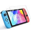 2枚入り Switch 有機ELモデル対応/ 新型switch 有機elモデル フィルム【Switch OLED 用 保護 ガラスフィルム】 スイッチ ブルーライトカット switch 有機el ガラスフィルム【専用設計】高硬度9H 3Dラウンドエッジ加工 撥水撥油 指紋防止 飛散防止 貼付道具付 ピタ貼り 自己吸着 気泡防止【 日本硝子素材 】