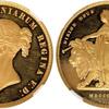 イギリス1839年ヴィクトリア5ポンド金貨NGC PF 62+ ウナ＆ライオン