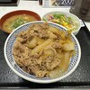 節制中飲食物摂取記録. 牛丼