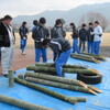 阿東中学校３年生親子で門松作り